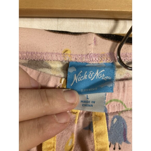 Nick & Nora Save the Bees Set Size L Pink Pajamas Capri Pants Honey - Picture 3 of 7